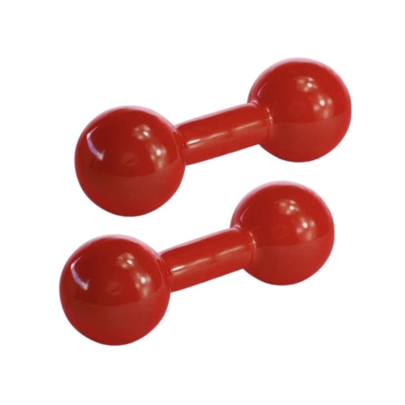 Par de halteres 1KG vermelho (2kg total)