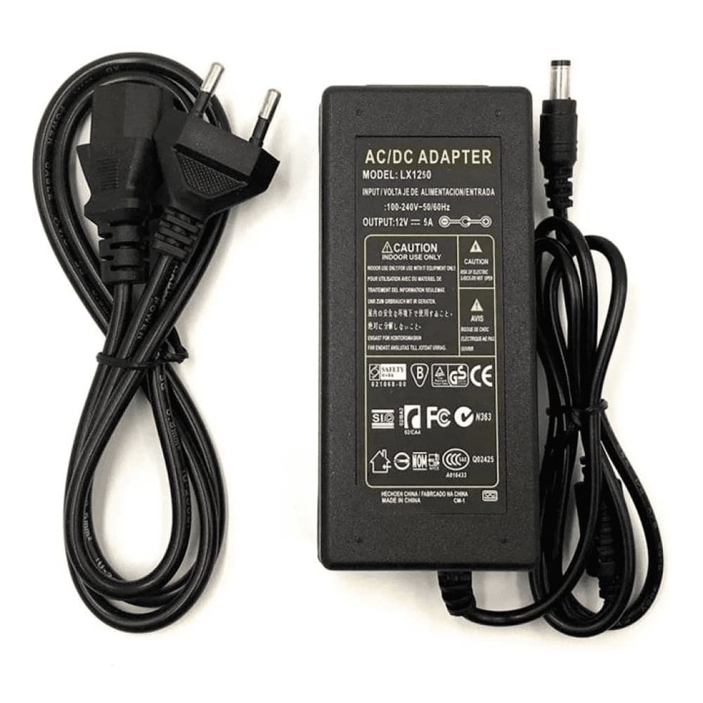 Fonte D Alimentação Para Equipamentos Eletrônicos 12v 5a 1250