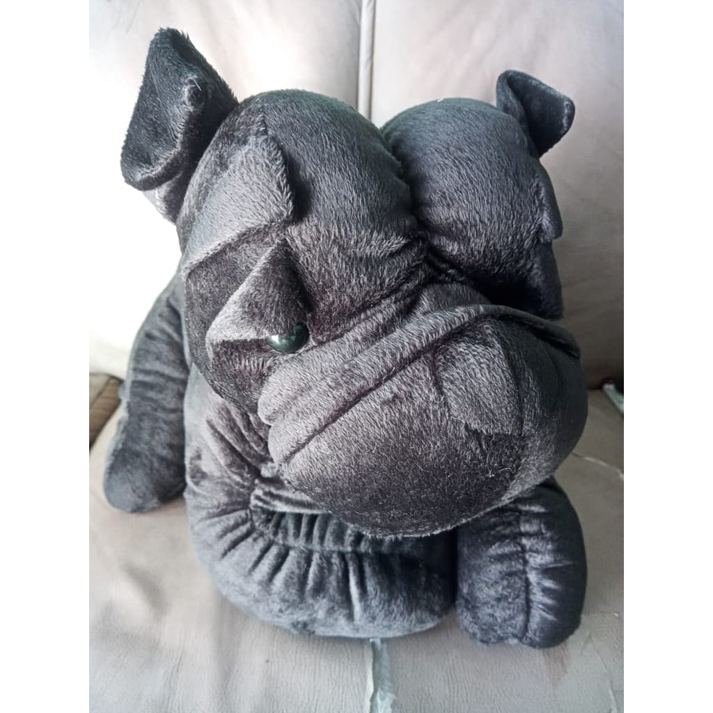 Cachorro Bulldog Preto 35 cm