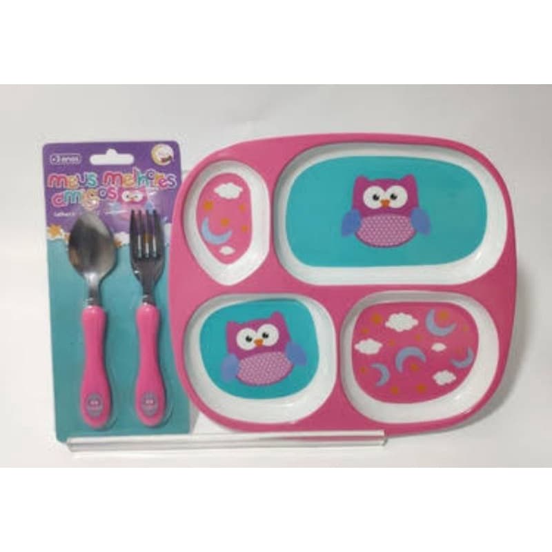 kit talher  prato com divissoria