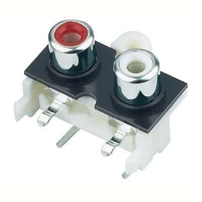 Kit 5 Peças Tomada Rca Horizontal Av2-8,4-10 Br / Vm