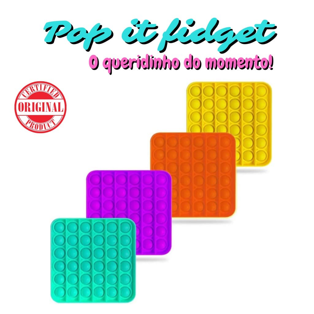 Pop It Fidget Toy Empurre Pop Bolha Autismo Original