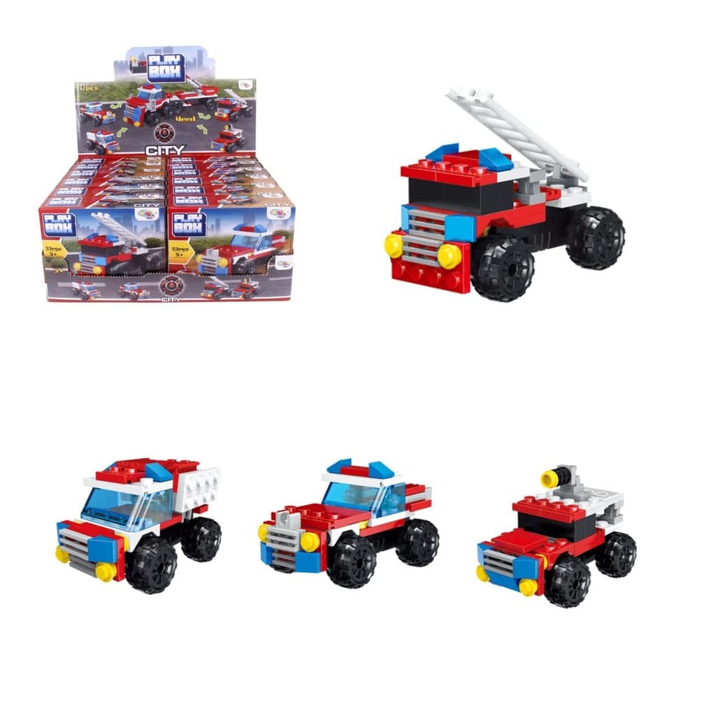 Blocos De Montar Play Box City Fire Dept Wellmix