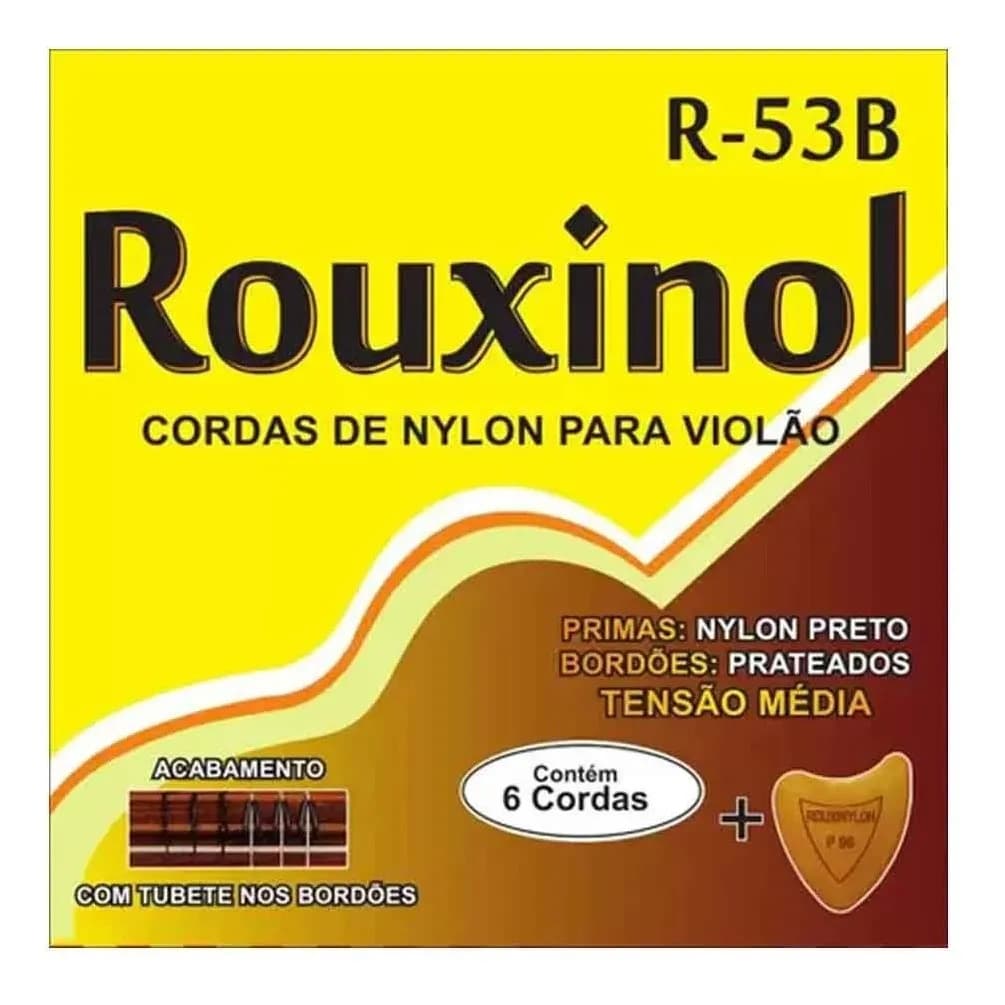 Encordoamento/Jogo de Cordas para Violão Rouxinol Nylon R-53B