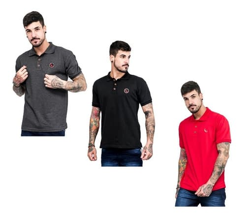 Kit 3 Camisas Polo Equilíbrio/  Bermudas Bonés Tênis Calças