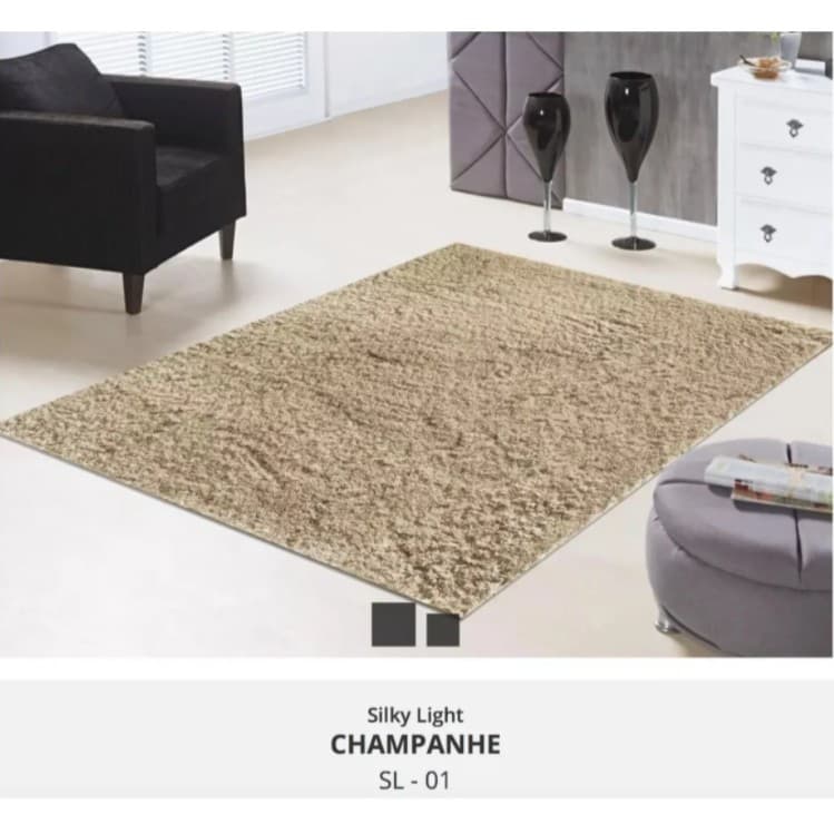 Tapete Retangular 2,00 x 3,00 Pelo Curto Super Macio 100% Antiderrapante Loja Comércio Studio
