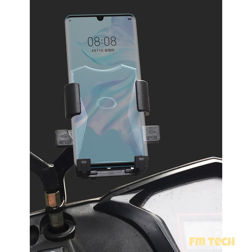 Suporte Carregador Celular Gps Moto Universa Fixa Retrovisor