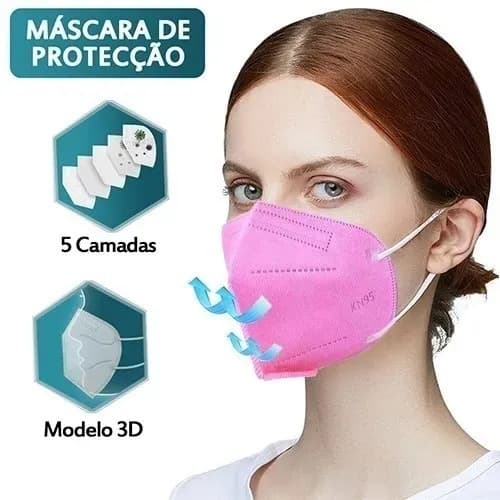 Máscasras Kn95 5 Camadas Proteção Respiratória com 10 unidade PFF2, N95