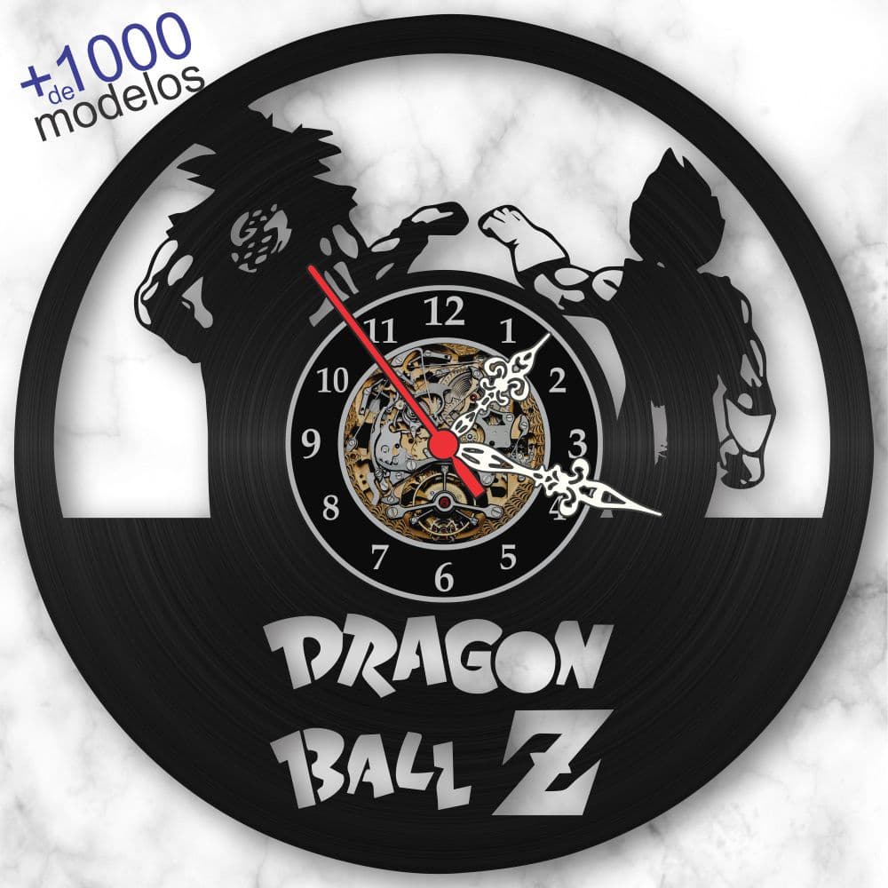 Relógio Parede Dragon Ball Z Nerd Geek Vinil Decoração Retrô