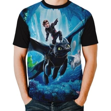Pt Camisa Camiseta Filme Como Treinar Seu Dragão 3 G1842