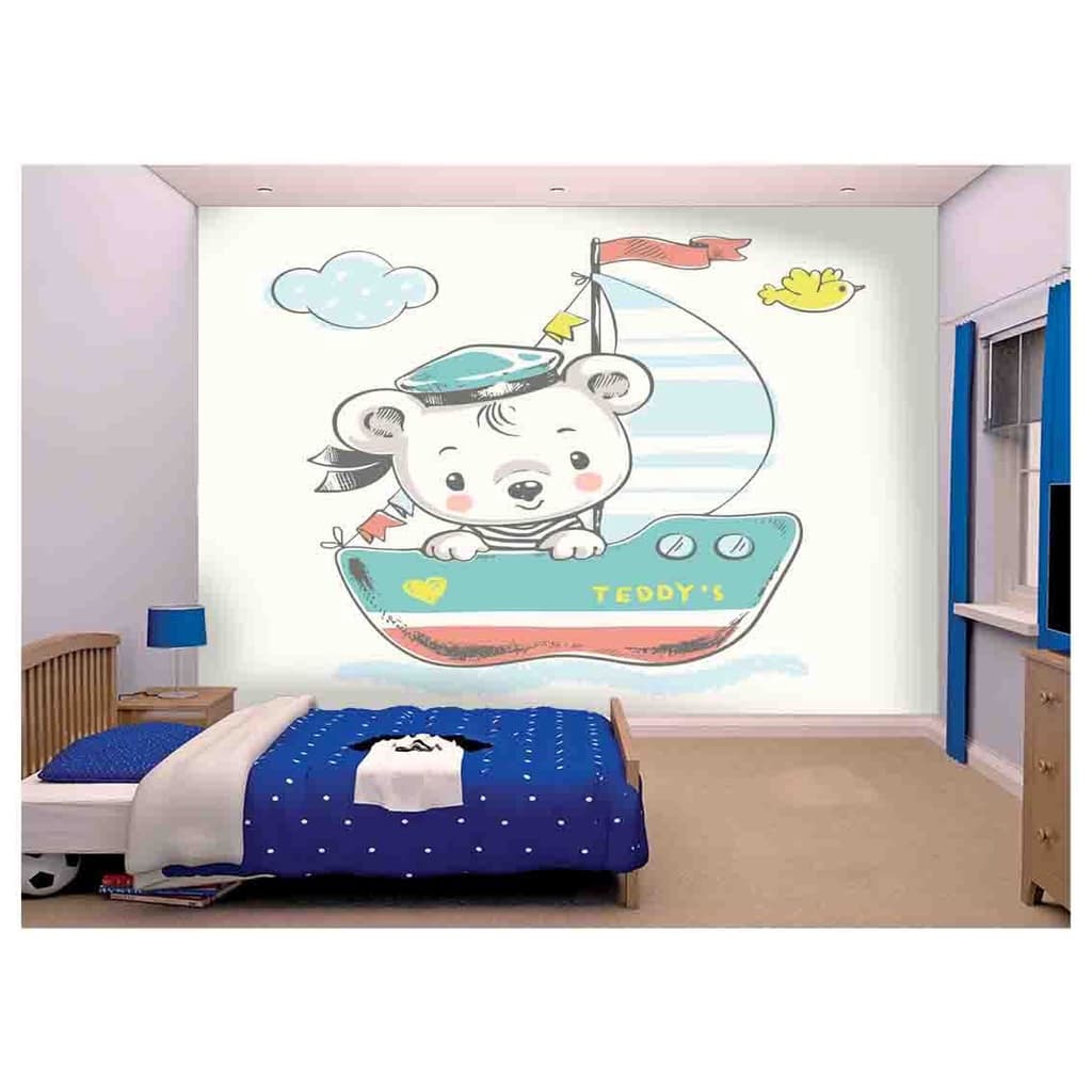 papel de parede Infantil ursinho marinheiro 7,5m² AZS129