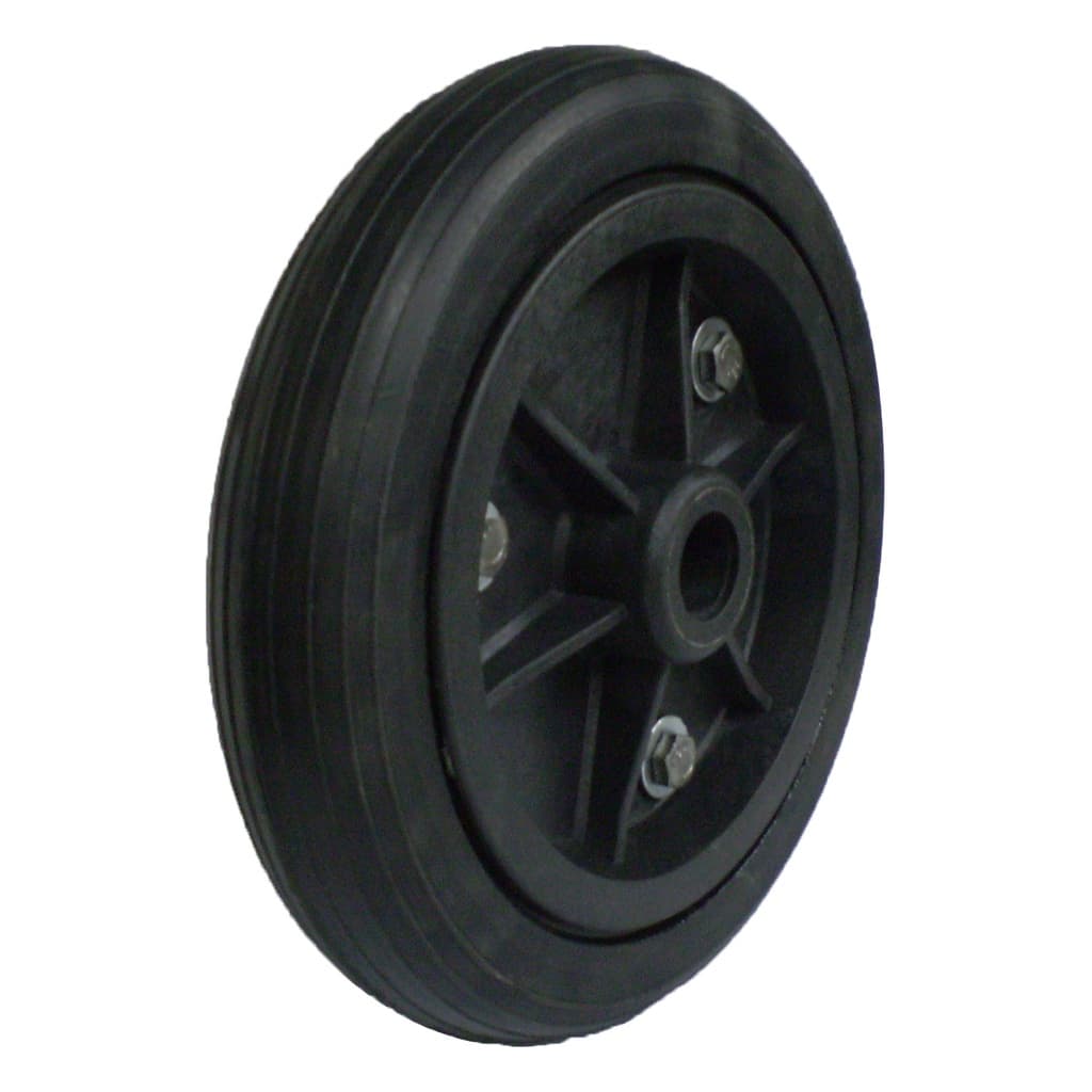 Roda em PP 9" Pneu de Borracha p/ Eixo 3/4", Para Carrinho Armazém, Carga, Lanches - P9F34