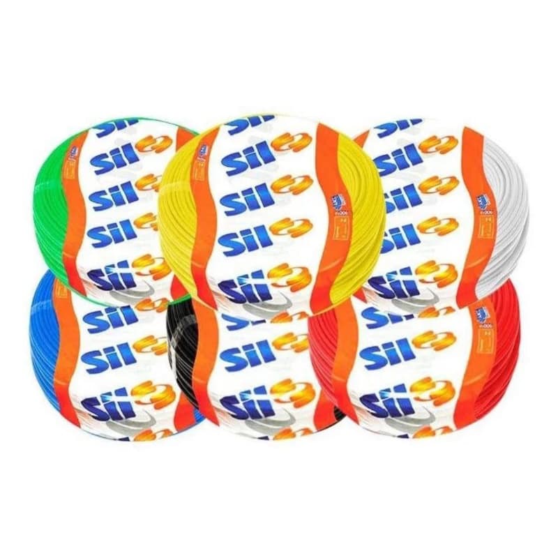 Cabo Flexível 4.0mm 750V Rolo 100MT SIL -Varias Cores