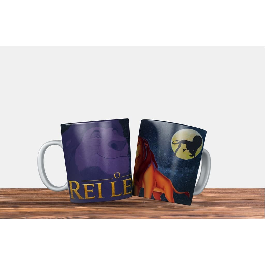 Caneca Porcelana Rei Leão 300 Ml