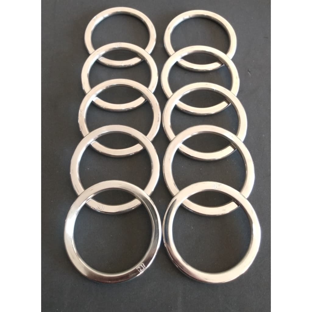 Kit 25 Argola Chata nº 14 ,16 ,17 18 ,20 ,21 ,22 ,23 ,24 em Inox