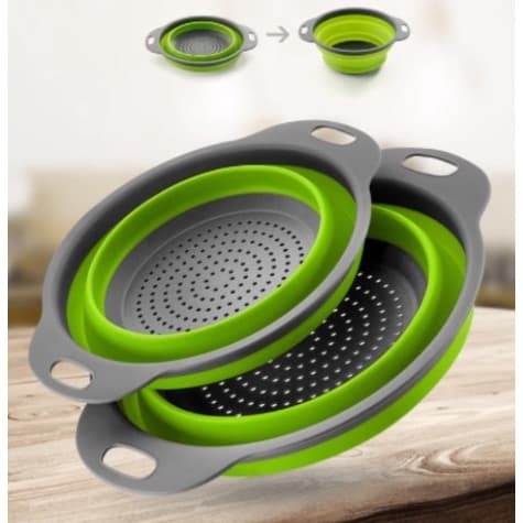 Escorredor de Macarrão e  Alimentos  Retrátil Multiuso  Silicone