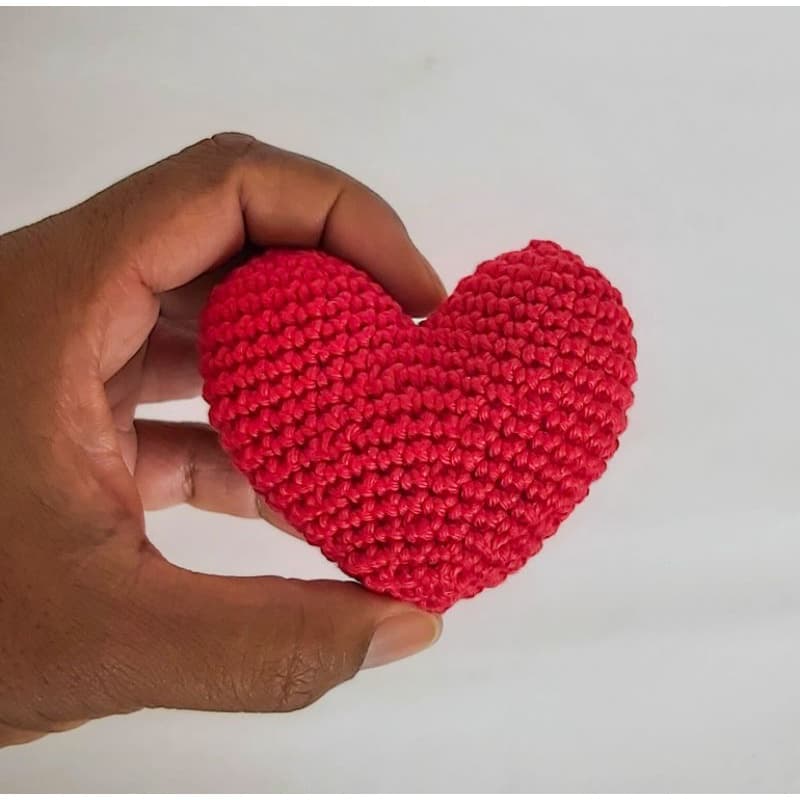 Coração Amigurumi Dia dos Namorados Personalizado.