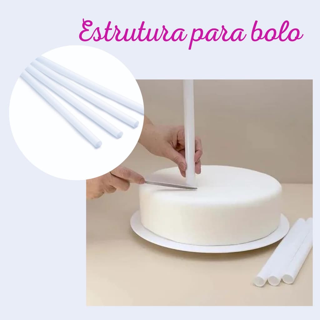 Estrutura, Kit Estaca Tubular para bolo de andar com 4 peças