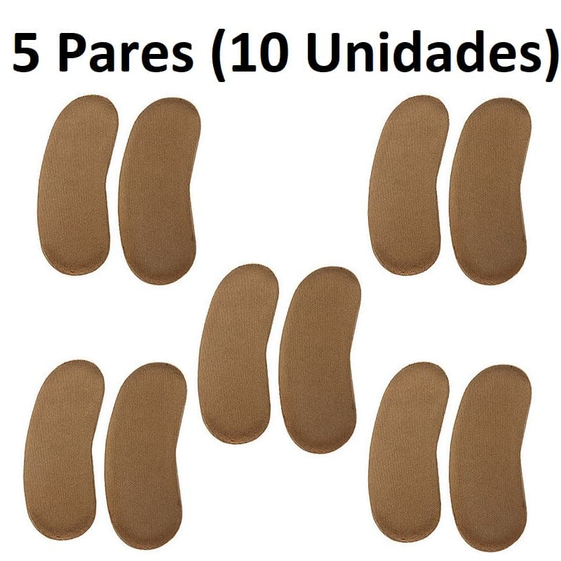 Kit Com 5 Pares Almofada Protetora De Calcanhar 10 Unidades