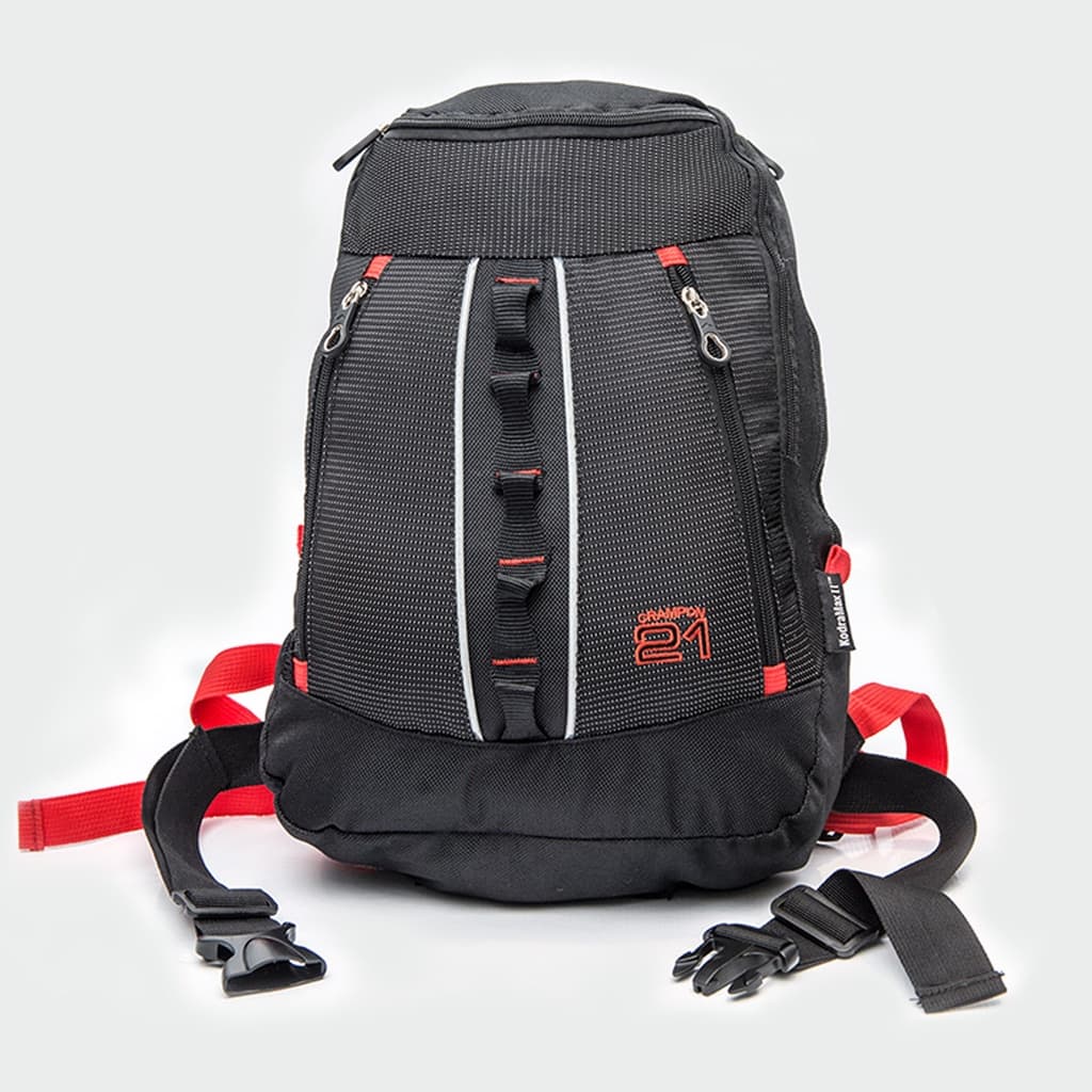 Mochila Crampon 21 Trilhas e Rumos Preto C/ Pontilhado