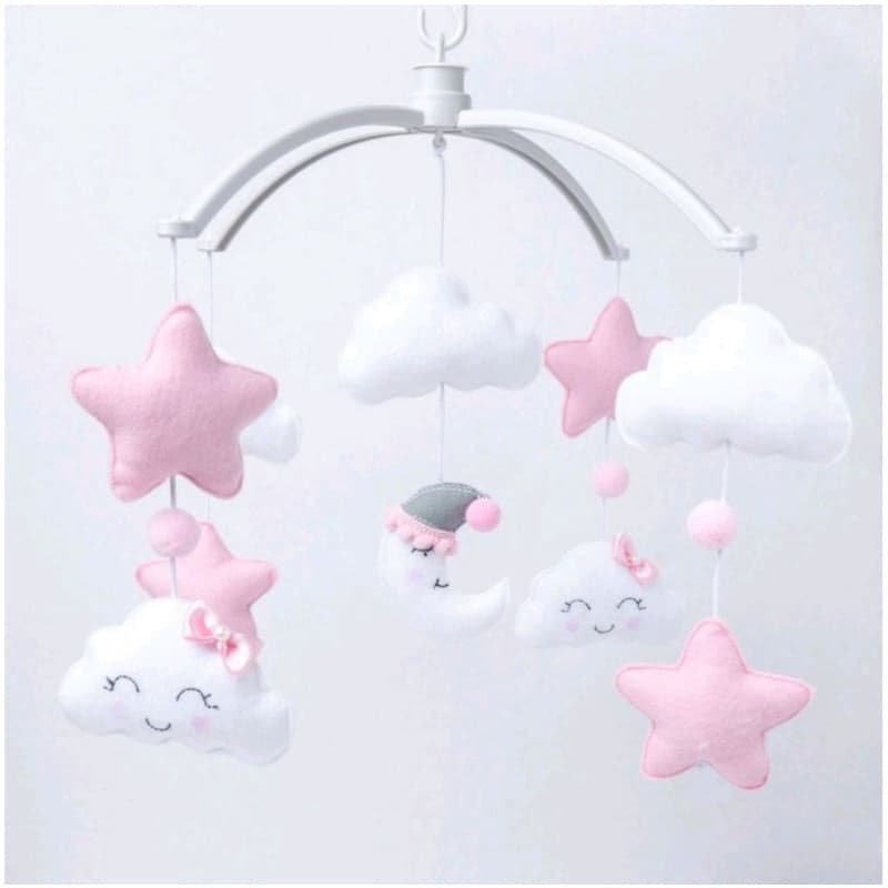Mobile Girat贸rio E Musical com Nome Chuva de amor Nuvem