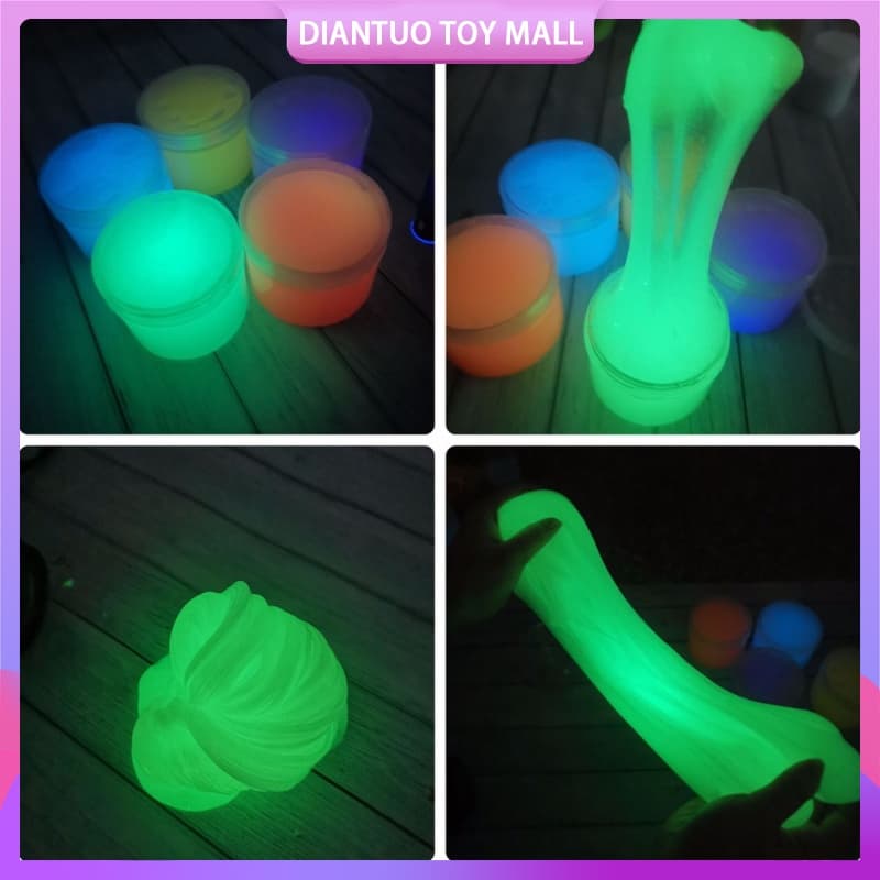 Diy Cor Transparente Slime Brinquedos Cola De Espuma Luminosa Lama De Cristal Fofo Slimes Colocar Nuvem Argila Para As Crianças