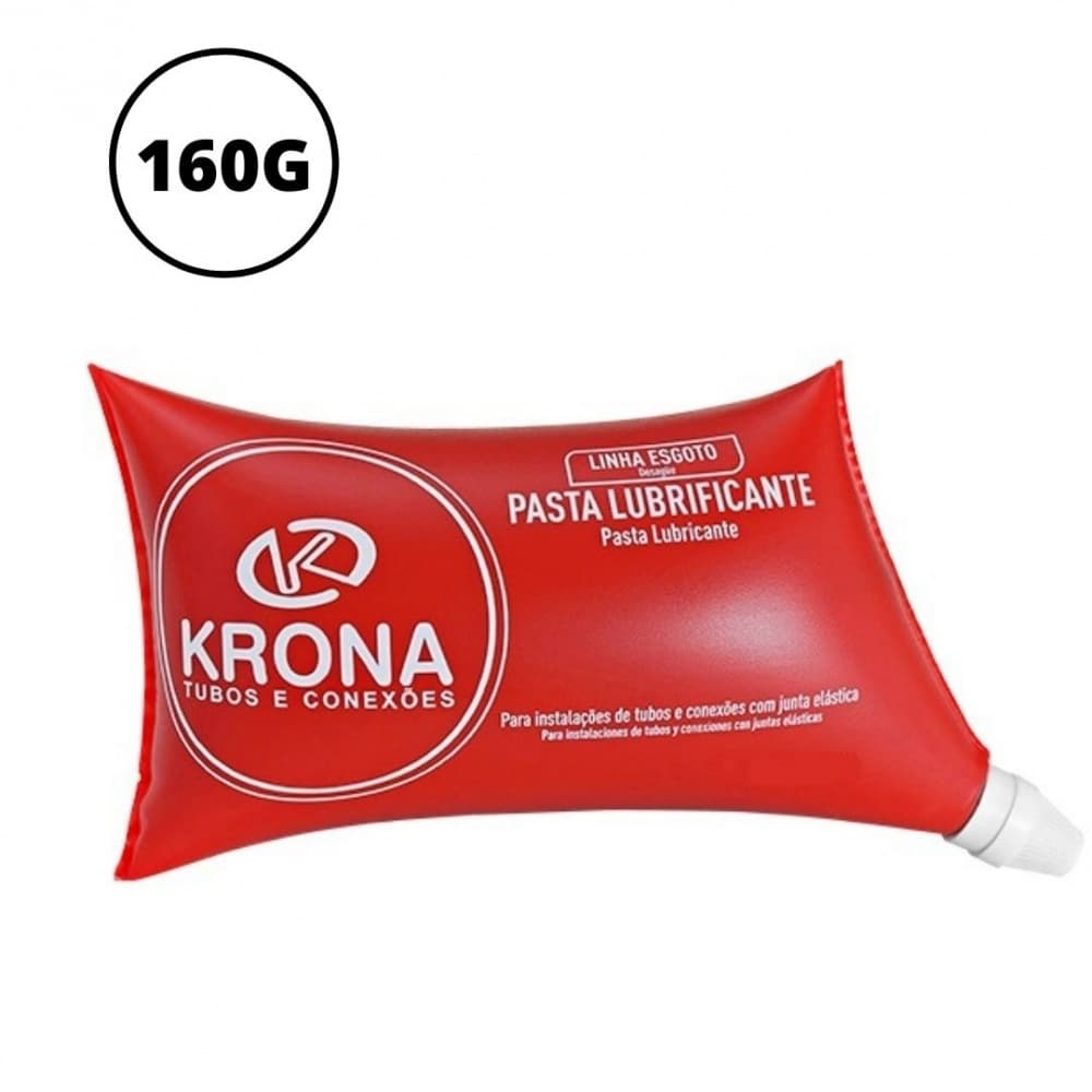 Pasta Lubrificante 160g Krona para Tubos e Conexões de PVC em Instalações