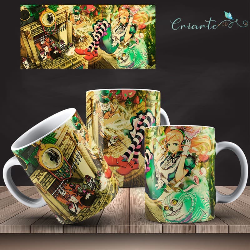 Caneca Porcelana Coleção Alice no País das Maravilhas  #15