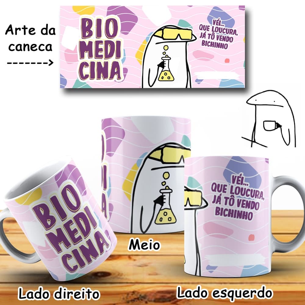 Caneca Flork Biomedicina, Caneca Profissão Flork , 325 ML