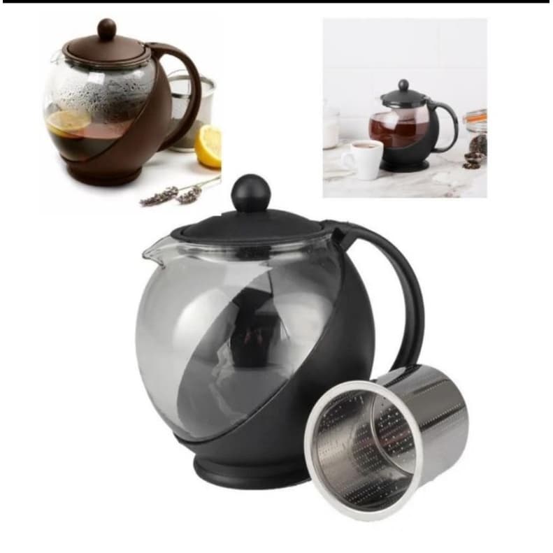 Chaleira chá infusor vidro 750ml bule chá promoção