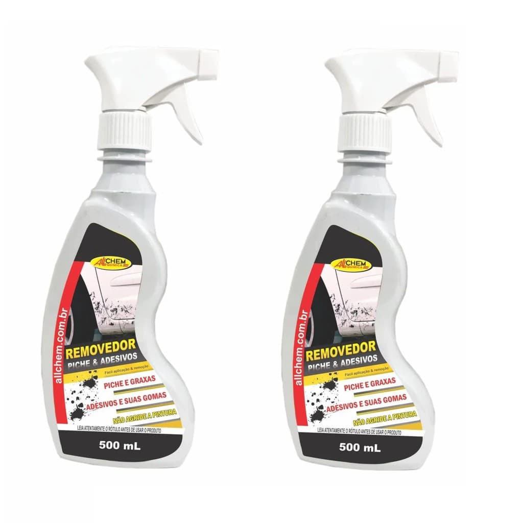 Kit 2 Removedor Spray De Piche Graxas Cola 500ml Allchem