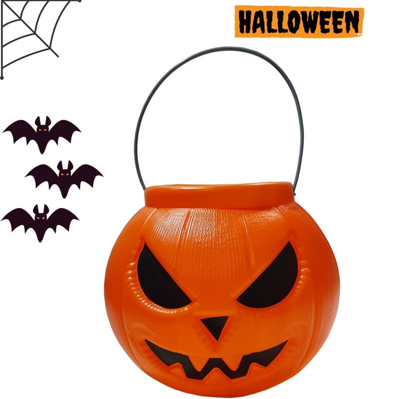 Leve 1 Baldes Cabeça De Abóbora Halloween 2024 Travessuras