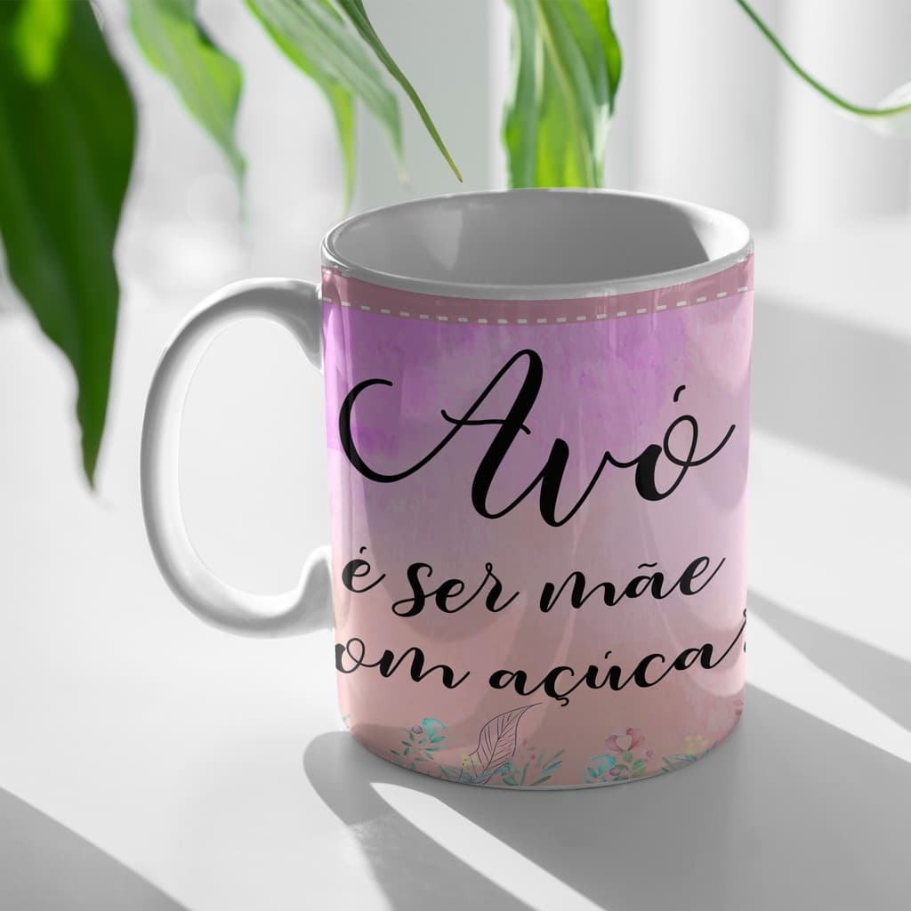 Caneca Avó - Caneca Personalizada Vovó - Caneca de Cerâmica