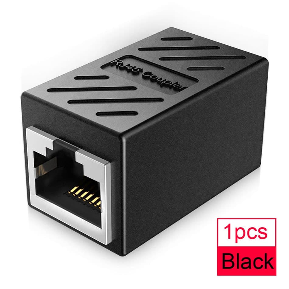 Conector Fêmea Para RJ45 Cabo Ethernet Cat7/Cat6/5e Adaptador LAN De Rede Acoplador De Internet Conversor De Extensão
