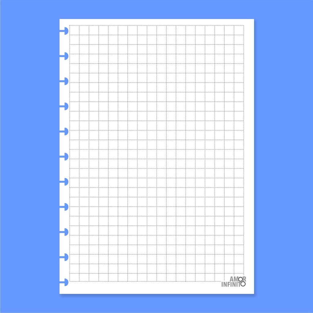 Refil Para Caderno de Disco Sistema Inteligente Amor Infinito Cadernos - Quadriculado