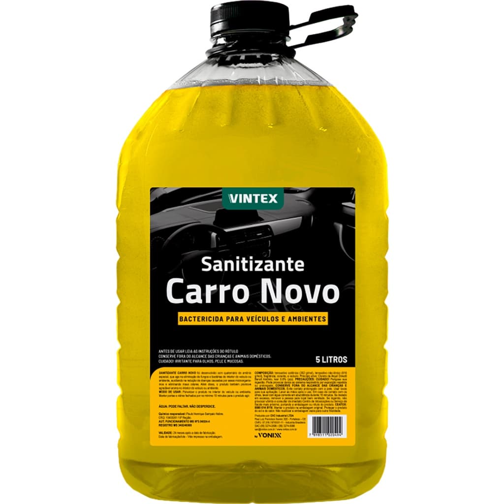 Aromatizante Sanitizante Cheirinho Carro Novo Vintex 5L