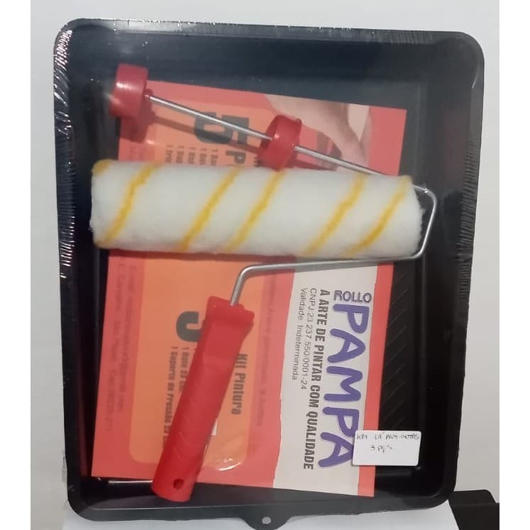 Kit De Pintura De Parede (rolo Anti-gotas + Suporte + Bandeja)
