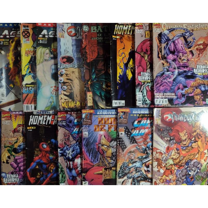 14 REVISTAS MARVEL DC COMICS BATMAN VINGADORES CAPITÃO AMÉRICA MUITO MAIS