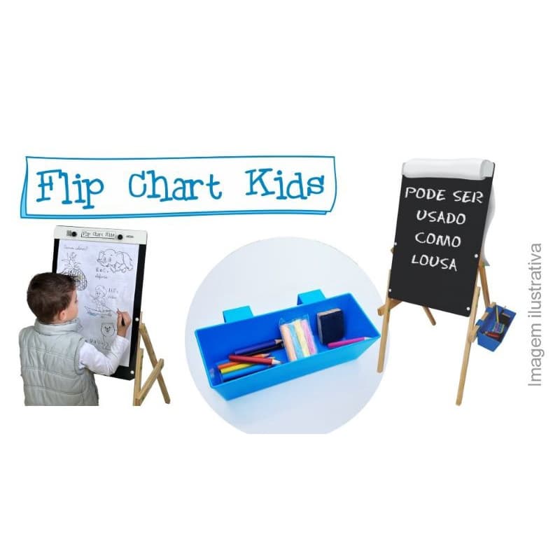 Flip chart kids quadro lousa infantil