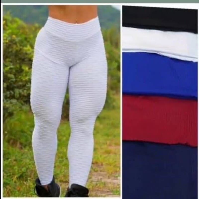 Leg brocada bolha tecido suplex grosso tik tok cós alto levanta bumbum