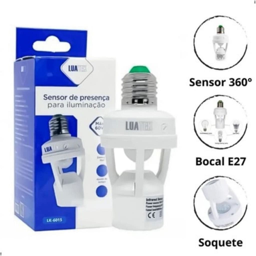 Sensor De Presença Para Iluminação Fotocelula E27