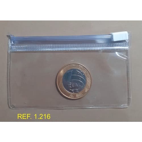 Mini Estojo Transparente Zip  9 x 4,5