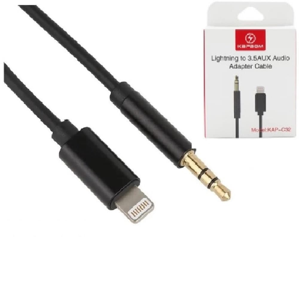 Cabo Auxiliar Adaptador Lightning x P2 Macho Para Som Carro