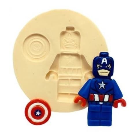Molde De Silicone Lego Super Heróis Capitão