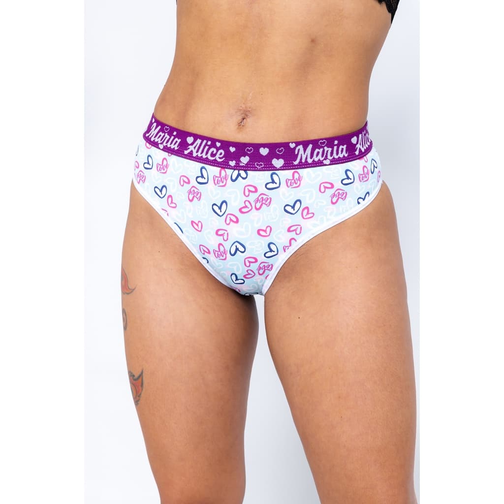 kit com 6 Calcinha Tanga Algodão Cós Largo Elástico BELLUS