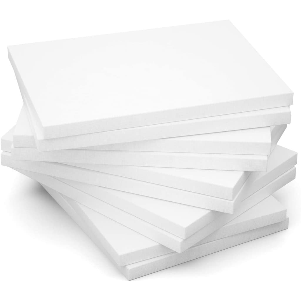 3 Telas 20 x 20 de Pintura Artística com perfil de Madeira e Primer Triplo para Tintas à Óleo e Acrílicas
