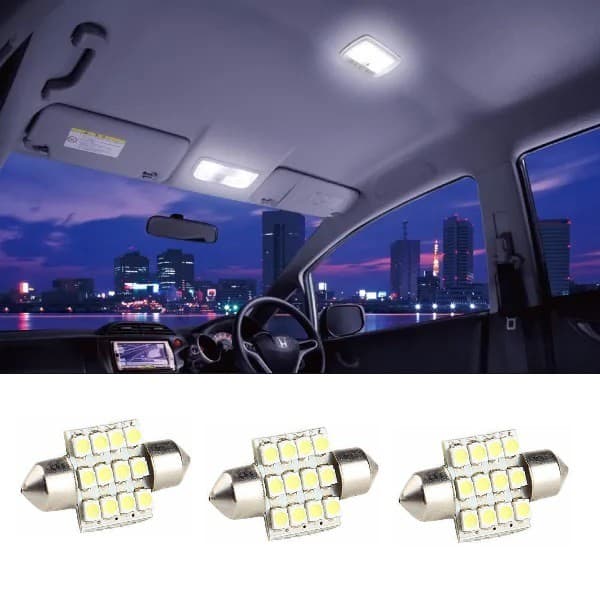 Kit Iluminação Interna Honda New Civic 2007 2008 2009 2010 2011 (3 Und. Torpedo 12 Leds)