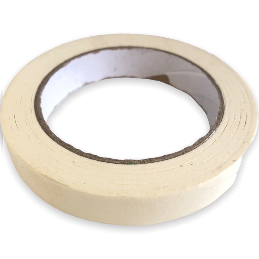 Fita Crepe Rolo 50mts  x 18mm - Uso geral  Pintura Automotiva