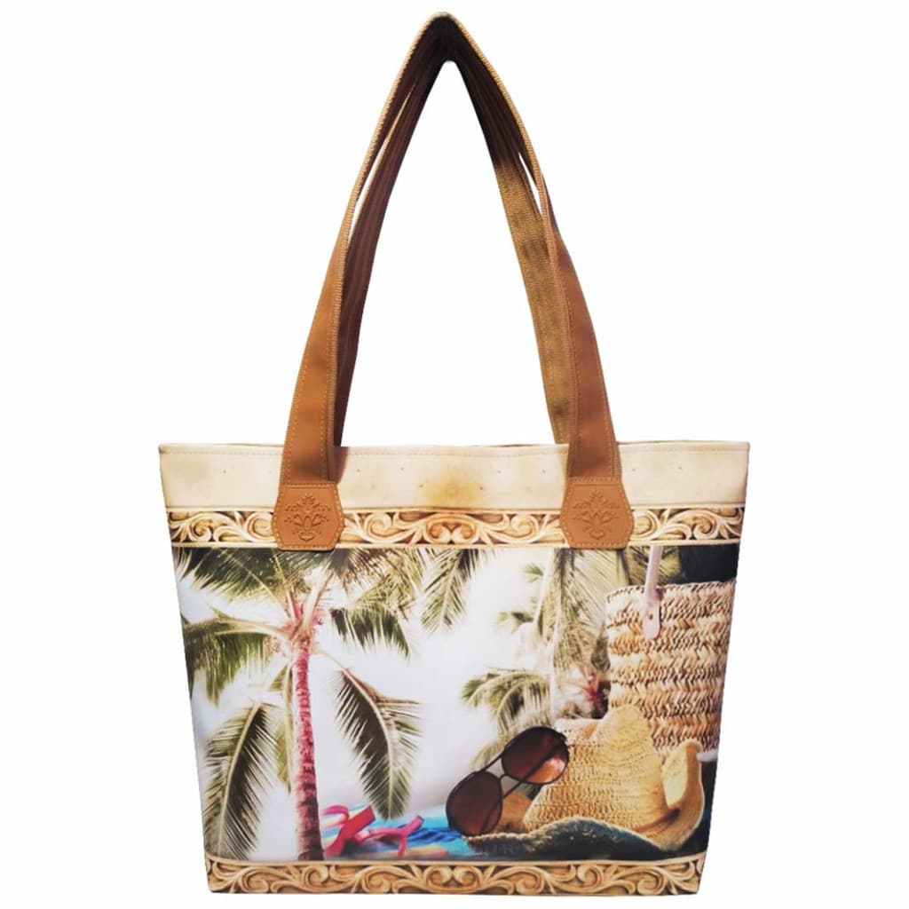 Bolsa Praia Feminina com Bolso Interno e Forro Fechamento Zíper Moda Praia Magicc Bolsas B-053