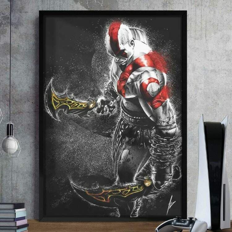 Quadro Decorativo Games God Of War Kratos 60x40